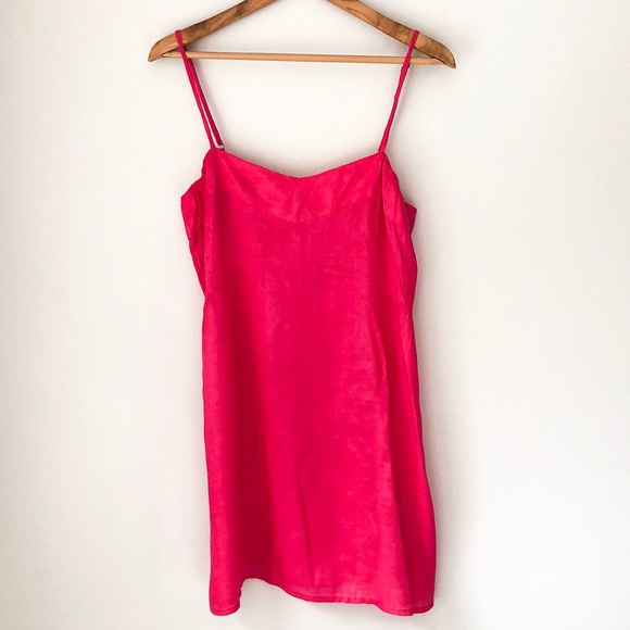 Dresses & Skirts - Fuchsia Pink Silky Slip Dress Size Small
